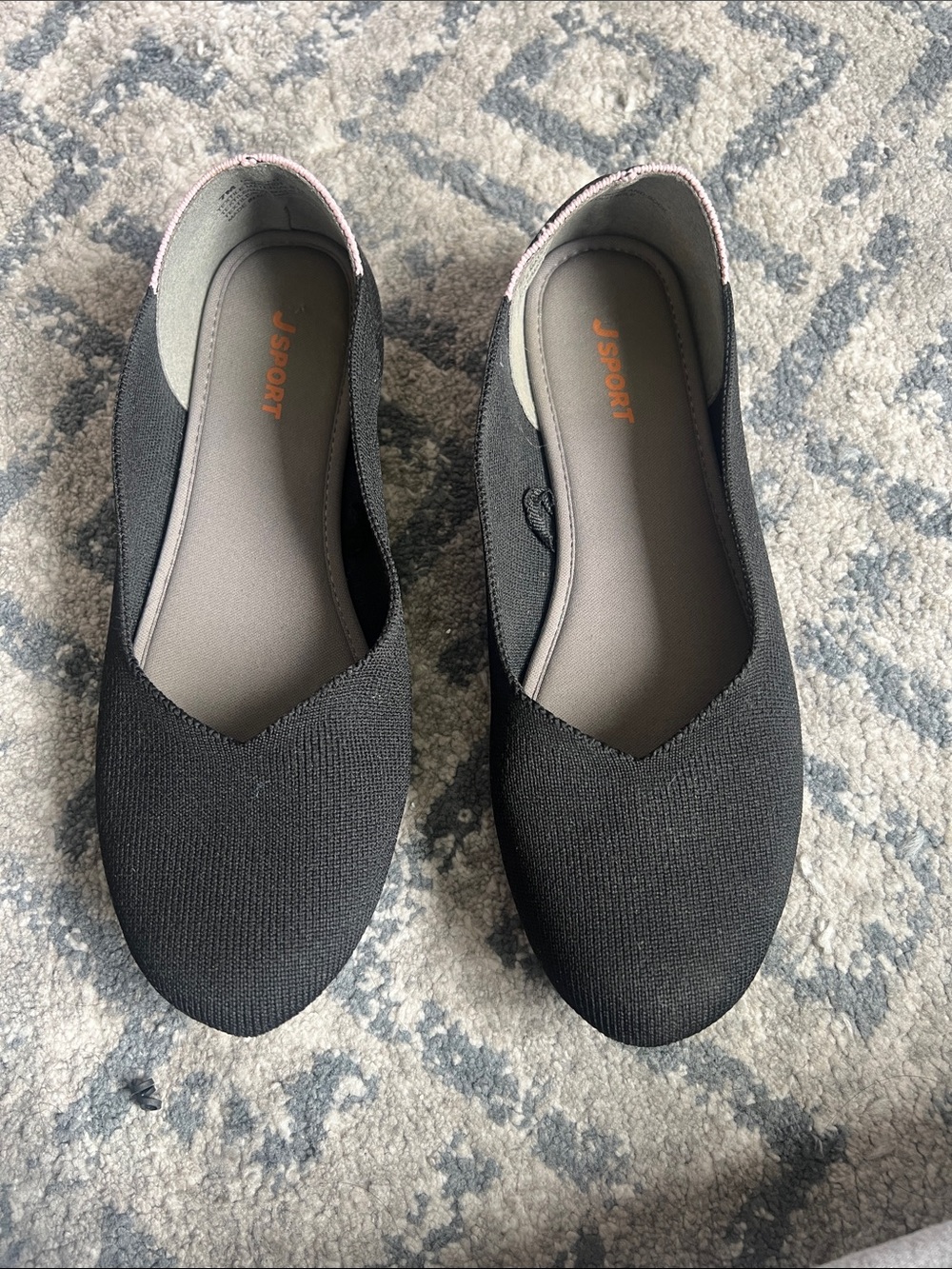 Women's Black Slip-On Comfort Flats